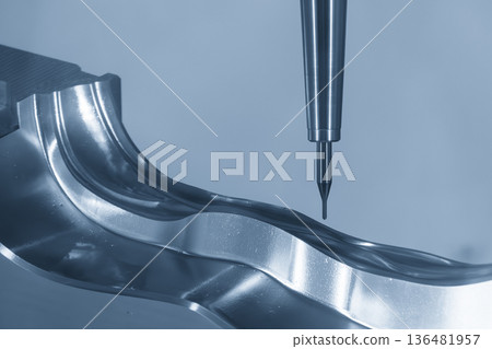 -Shoe Mold Parts Finishing Cut by CNC Milling Machine with Solid Ball Nose End Mill -Shoe Mold Parts Finishing Cut by CNC Milling Machine with Solid Ball Nose End Mill 136481957