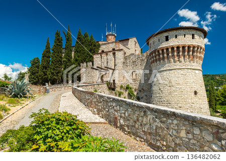 View of Brescia castle (Castello di Brescia), Lombardy, Italy View of Brescia castle (Castello di Brescia), Lombardy, Italy 136482062