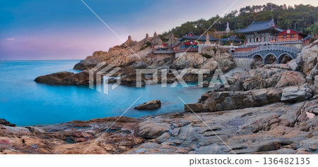 Haedong Yonggungsa and Sunset Haedong Yonggungsa and Sunset 136482135