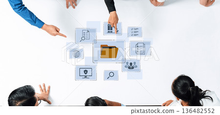 Digital document management system for file organization and data storage. Fermion 136482552