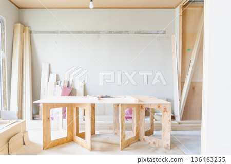 日式房間裝修室內施工現場公寓 136483255
