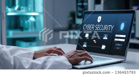 Cyber security system on computer screen protect private information brisk Cyber security system on computer screen protect private information brisk 136483793