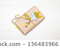 Small Gift with Mimosa Flowers 136483966