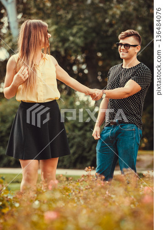 Youthful couple spending time together. 136484076