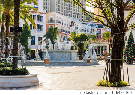 King of the Sun Fountain in Soft Morning Light 136484100