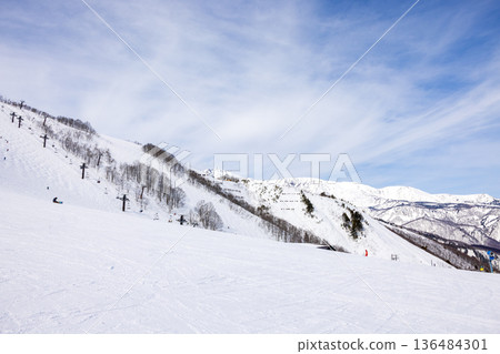 長野縣白馬村八方尾根滑雪場景色 長野縣白馬村八方尾根滑雪場景色 136484301