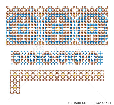 Bronze blue Beaded Ukrainian Ornaments Set Bronze blue Beaded Ukrainian Ornaments Set 136484343