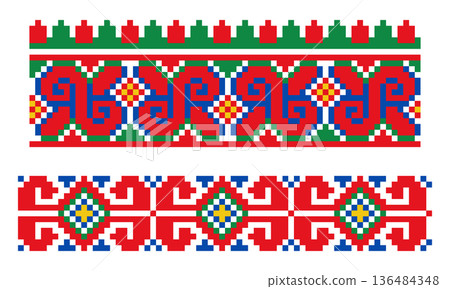 Traditional Slavic Infinity Border Patterns 136484348