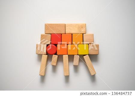 Composition made with building blocks Composition made with building blocks 136484737