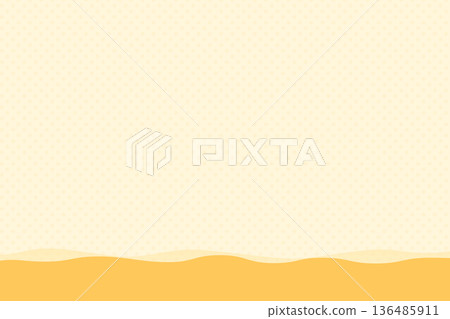 03 Wave Lemon Dot Wave Line and Dot Pattern Background Illustration Material Yellow 136485911