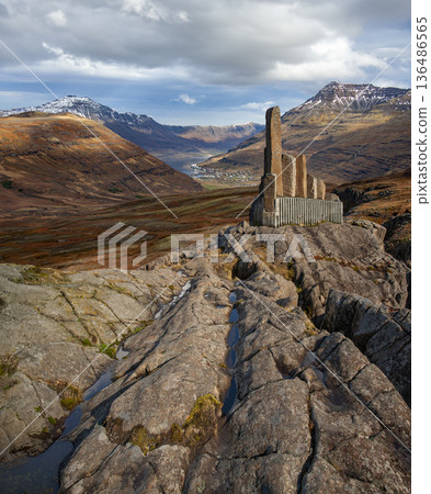 Seydisfjordur in northeast Iceland 136486565