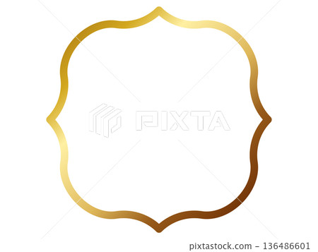 Luxurious metal frame in gold 136486601