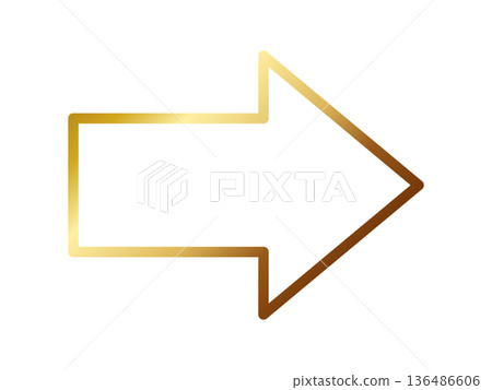 奢華的金色箭形金屬框架 奢華的金色箭形金屬框架 136486606