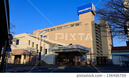 在 JR 八公線和西武鐵道池袋線的東飯野站西出口以及設有商業設施的車站大樓內安裝了自動扶梯。 136486789