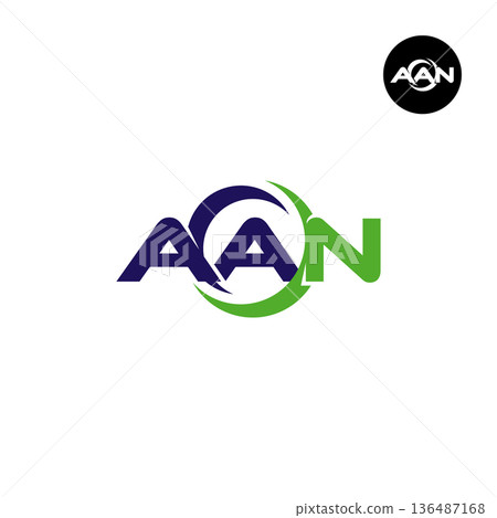 Letter AAN Logo Design Readymade Initial Letter AAN Logo Design Readymade Initial 136487168