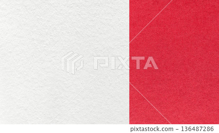 White paper texture two color background with red vertical split and copy space for template, banner, presentation 136487286