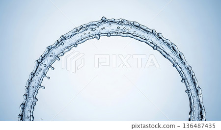 water splash isolated on blue background water splash isolated on blue background 136487435