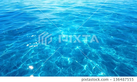 Okinawa summer ocean background with sparkling sun Okinawa summer ocean background with sparkling sun 136487555