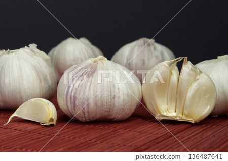 Garlic - very healthy product with many beneficial properties for health Garlic - very healthy product with many beneficial properties for health 136487641