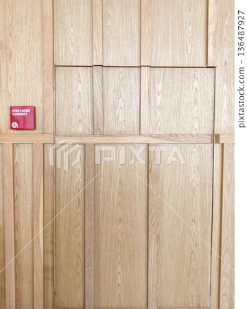 The label of fire hose cabinet The label of fire hose cabinet 136487927