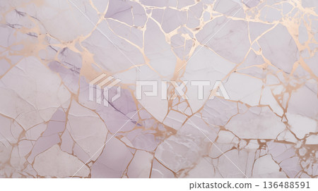 Elegant marble texture with gold veins on a soft background 136488591