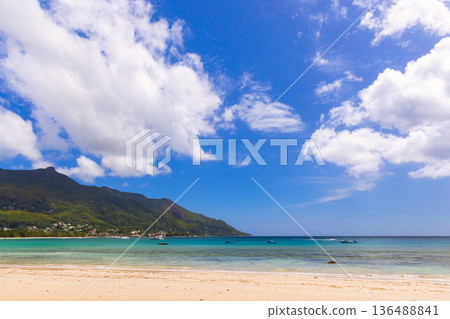 Landscape photography of Beau Vallon beach, Seychelles Landscape photography of Beau Vallon beach, Seychelles 136488841