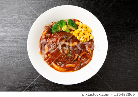 Braised hamburger steak Braised hamburger steak 136488869