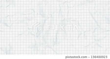 Crumpled paper sheet with grey grid checkered overlay and halftone dotted texture. Seamless pattern, modern retro abstract background vector illustration for grunge mixed media design Crumpled paper sheet with grey grid checkered overlay and halftone dotted texture. Seamless pattern, modern retro abstract background vector illustration for grunge mixed media design 136488923