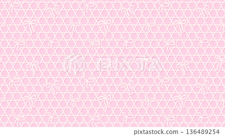 Pink Lace Background Vector Seamless Pattern, Girly Coquette Bows for Valentines Day Love Gift Wrapping or Greeting Cards, Fabric Textile Print Horizontal Banner Panoramic Backdrop Pink Lace Background Vector Seamless Pattern, Girly Coquette Bows for Valentines Day Love Gift Wrapping or Greeting Cards, Fabric Textile Print Horizontal Banner Panoramic Backdrop 136489254