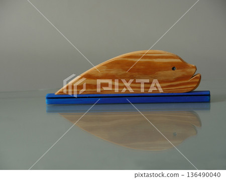 Tiger fish wooden figurine Tiger fish wooden figurine 136490040