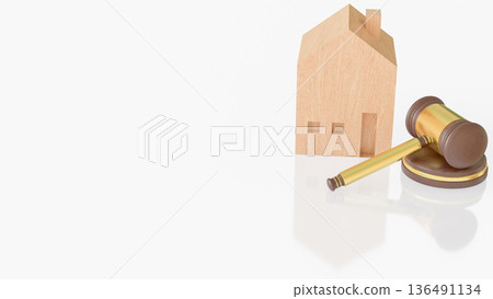Property Law and Real Estate Legal Justice Concept 3d render. Property Law and Real Estate Legal Justice Concept 3d render. 136491134