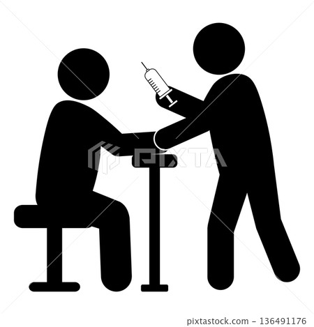 Pictogram of a blood test 136491176
