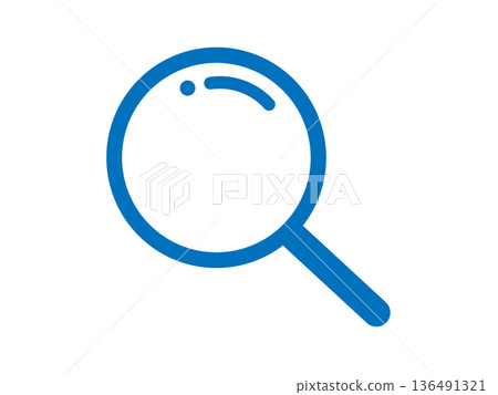 Magnifying glass icon (enlargement mark) 136491321