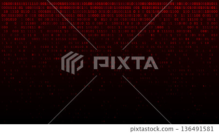 Digital Dissolve - Top-Weighted Crimson Binary Erosion and Cyberpunk System Breach Digital Dissolve - Top-Weighted Crimson Binary Erosion and Cyberpunk System Breach 136491581