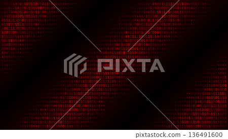 Digital Gridlock - Crimson Binary Array and Cyberpunk Network Integrity Patterns 136491600