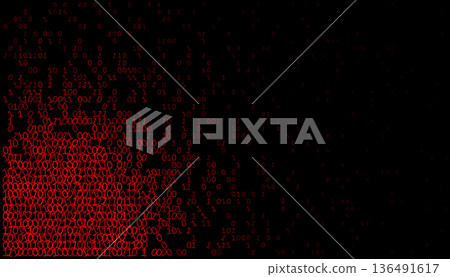 Crimson Decay - Sparse Cyberpunk Binary Rain with Corner Saturation 136491617