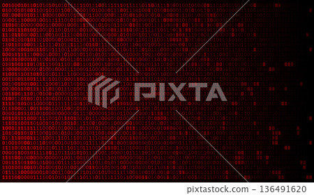 Crimson Matrix - High-Density Binary Code Wall for Cybersecurity and Tech Surveillance Crimson Matrix - High-Density Binary Code Wall for Cybersecurity and Tech Surveillance 136491620