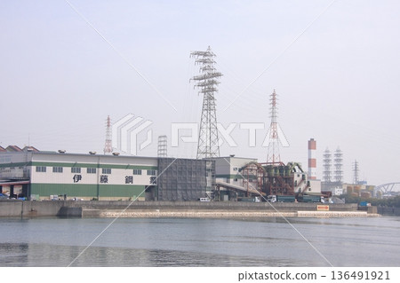 兵庫縣尼崎市尼崎船閘的櫻花景色 136491921