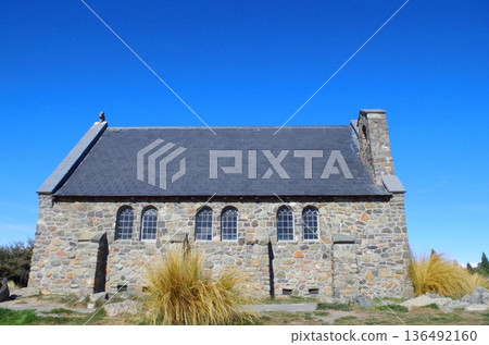 紐西蘭南島蒂卡普湖畔的良牧教堂 136492160