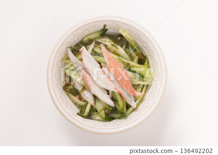醋拌菜(海帶、小黃瓜、蟹肉棒) 醋拌菜(海帶、小黃瓜、蟹肉棒) 136492202
