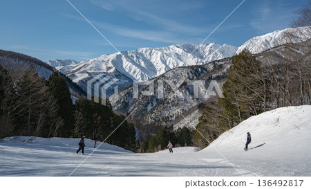 Northern Alps and Hakuba Iwatake Snowfield Northern Alps and Hakuba Iwatake Snowfield 136492817