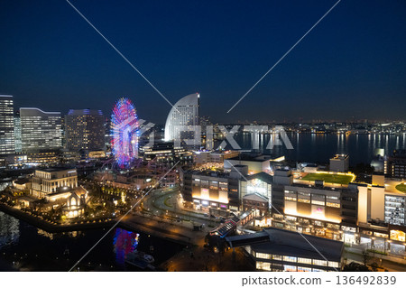 Night view of Yokohama Minato Mirai Night view of Yokohama Minato Mirai 136492839