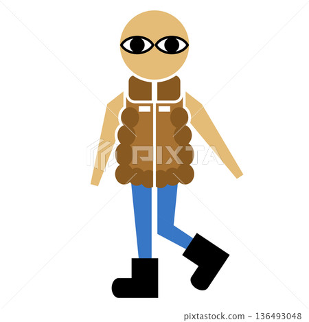 Farmer in down jacket Farmer in down jacket 136493048