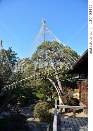Snow hanging at Yamamototei in Katsushika Shibamata 136493432