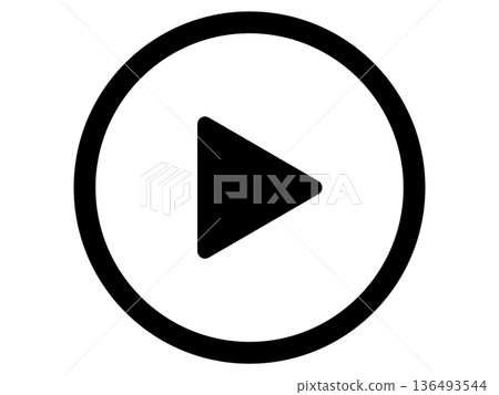 Video play button icon (mark) 136493544