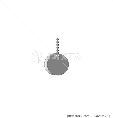black and white style icon of silver necklace black and white style icon of silver necklace 136493784
