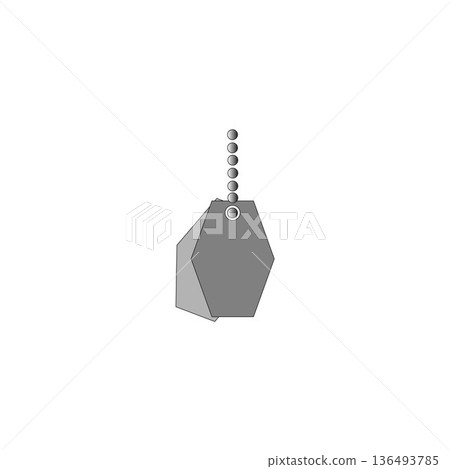 black and white necklace on a white background black and white necklace on a white background 136493785