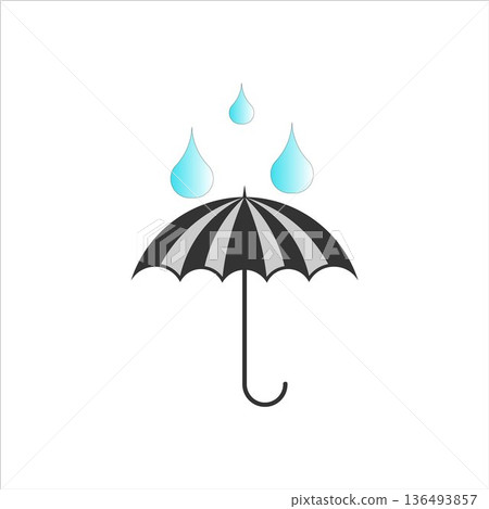 umbrella icon in simple style umbrella icon in simple style 136493857