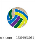 vector icon volley ball template design trendy 136493861