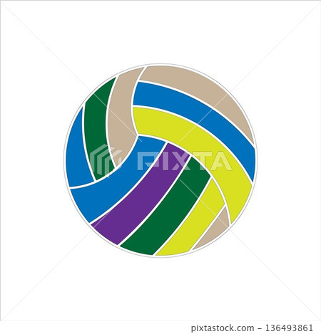 vector icon volley ball template design trendy vector icon volley ball template design trendy 136493861
